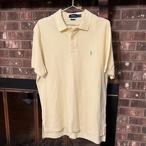 Polo Ralph Lauren Canary Yellow blue polo pony Collard Polo Shirt